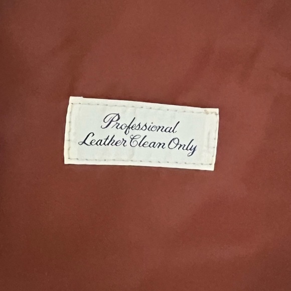 Vintage Sears Leather Shop 70s/80s Russet Leather coat w/zip out vest *EVC - Picture 10 of 16